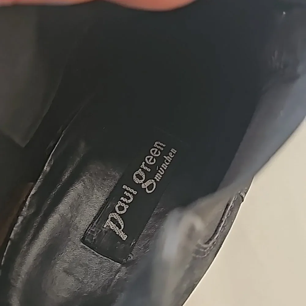 Paul Green  black nubuck leather Women’s ankle‎ boots Size UK 4/ US 7.5